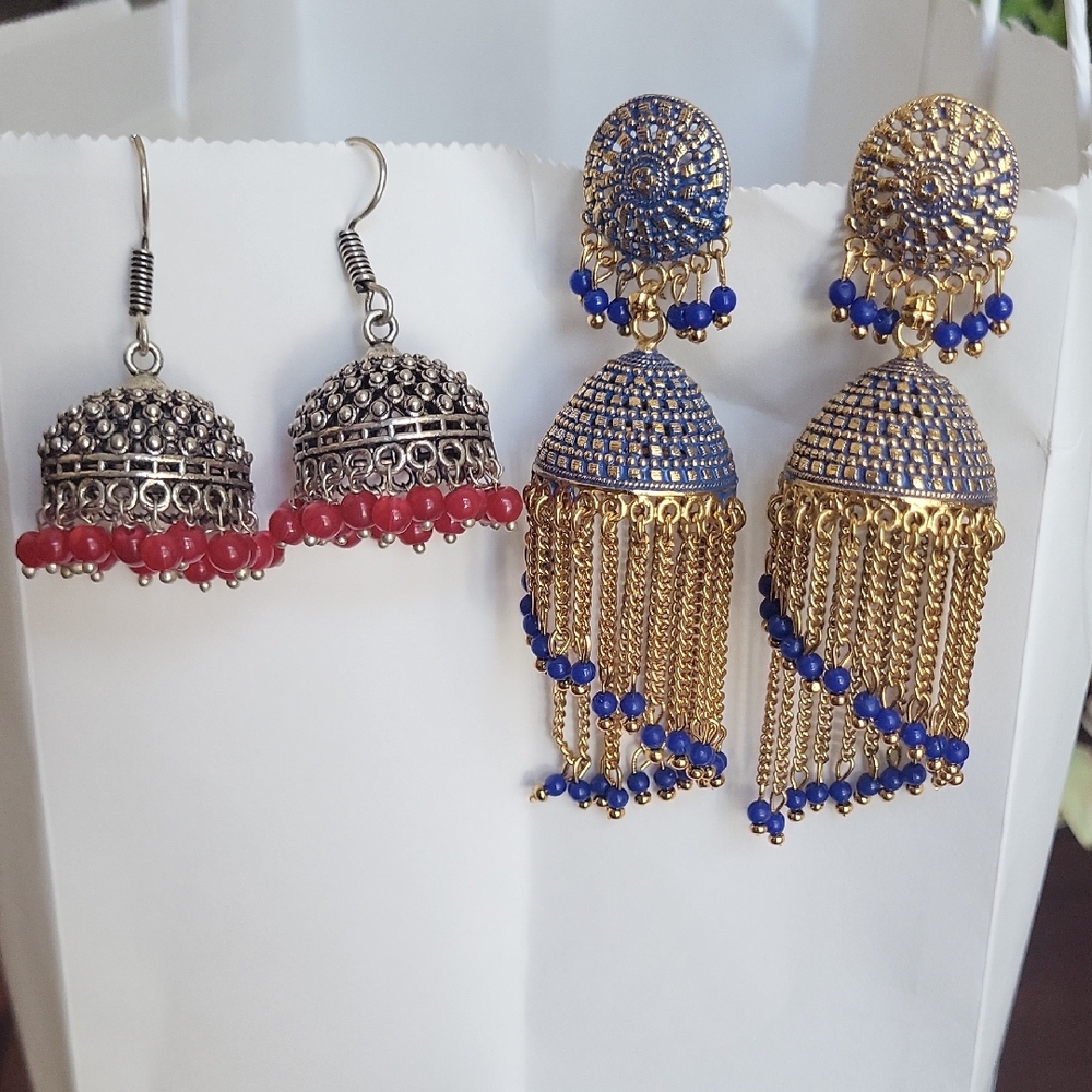 Jhumka Dangle Pierced Earrings